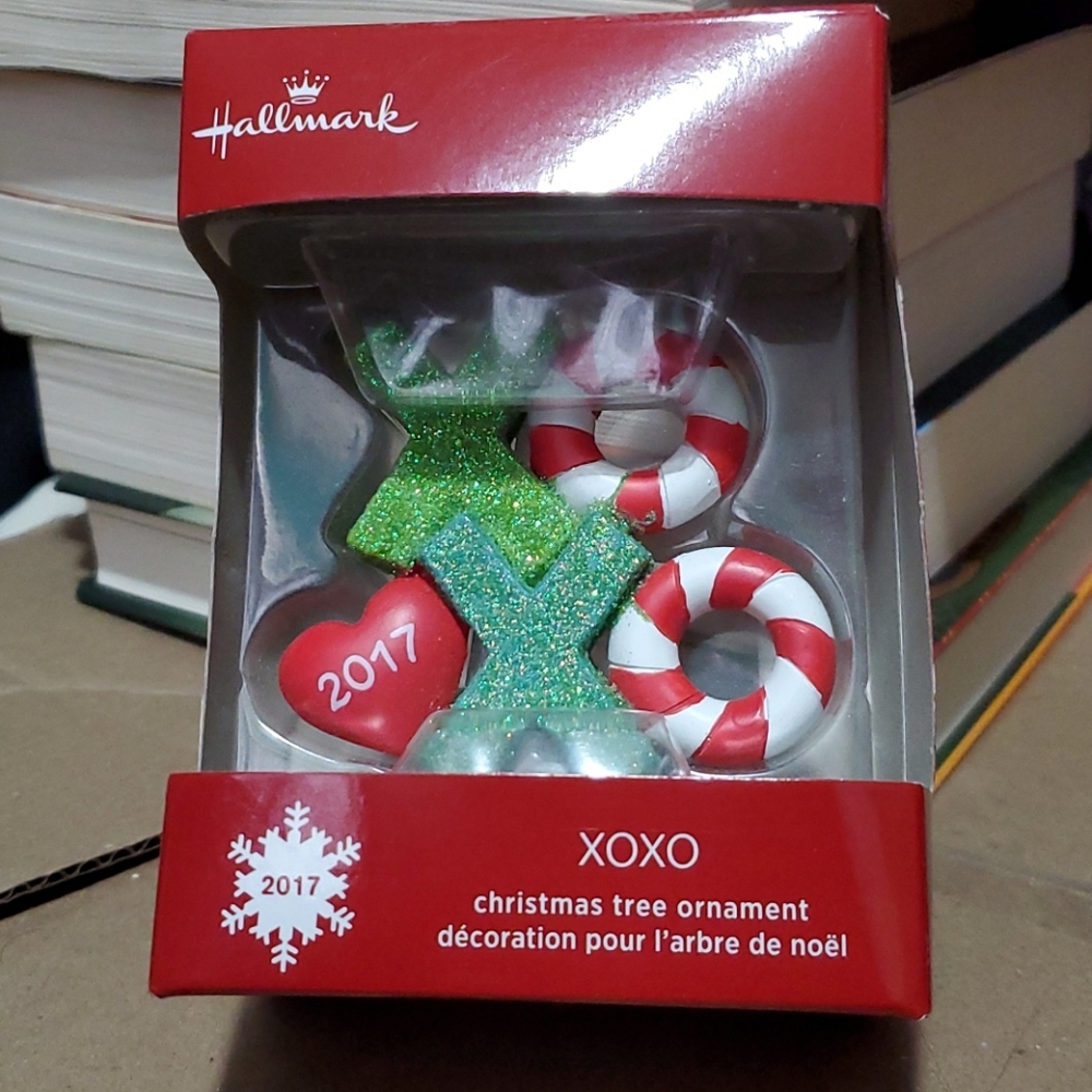 2017 XO Candy Cane Ornament